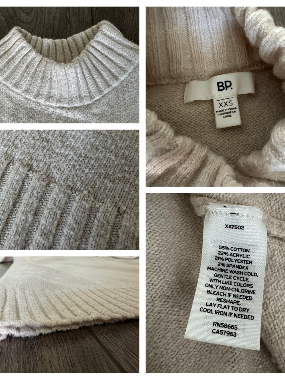 BP. Easy Crew Sweater Dress, Beige Oatmeal Heather - Picture 11 of 11